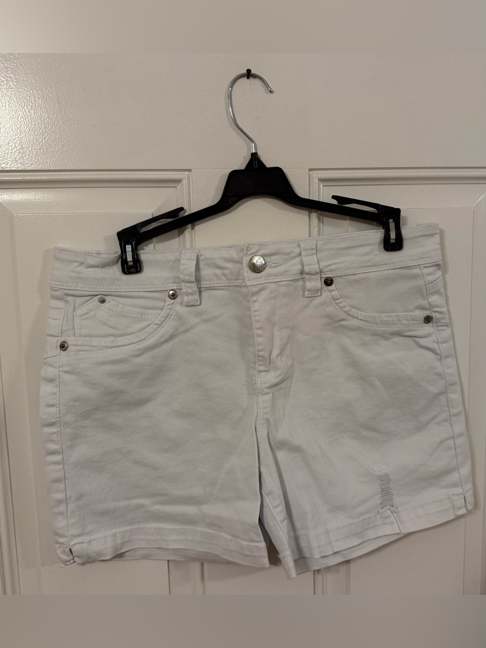 Royalty For Me White Denim Jean Shorts